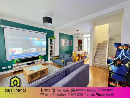 Sainte-Anne - Faubourg Noyon House | Maison 3ch - Cinéma - Game Room - Parking - Gare