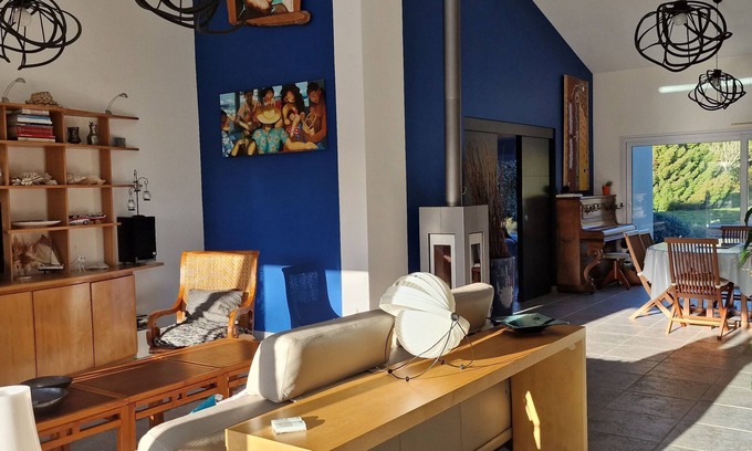 Pornic House | Maison Agréable,lumineuse, Plain Pied Avec Grandes Terrasses, Piscine Chauffée