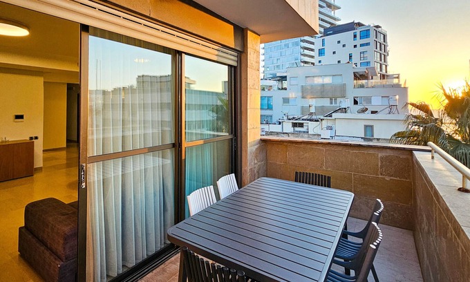 Tel Aviv Promenade Apartment | MAMAD Upscale Family Home with Balcony, Parking next to Beach by FeelHome
