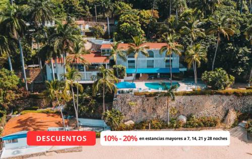 Pichilingue Villa | Maravillosa casa con 7 habitaciones, acceso directo a playa pichilingue, bahía de puerto marqués, zona diamante Acapulco