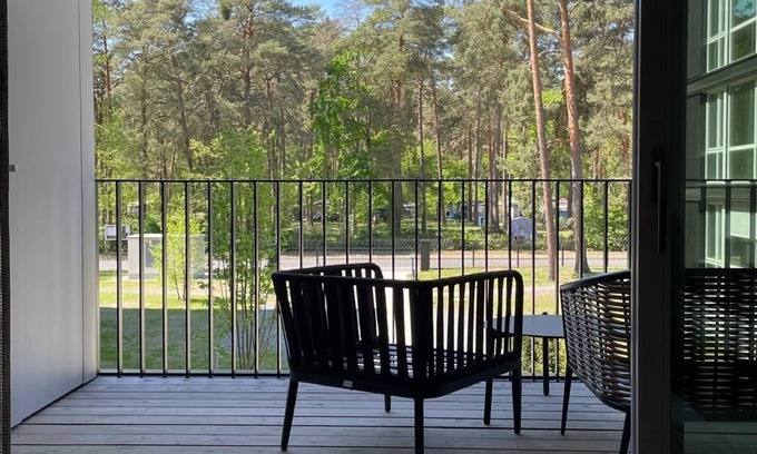 Bad Saarow Apartment | Marina apartment by the lake with pool, sauna and fitness