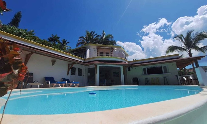 Las Terrenas Villa | Mariquita exceptional sea and lomas view - private pool - 5 mn beach