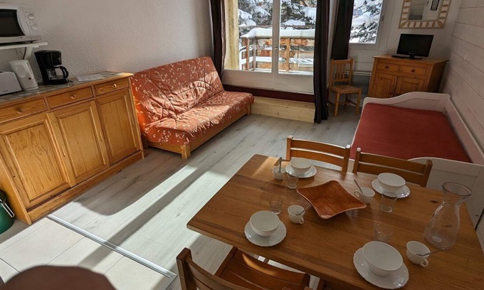 Orcieres-Merlette Apartment | Maxi studio 6 pers. n°48A a u ROND POINT DES PISTES