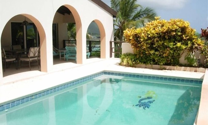 Beef Island Villa | Mermaid Villa: Ocean Breezes, a pool and a white sandy beach!