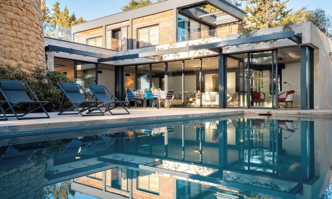 Meze Villa | MEZE, listed villa, The sublime villa du Moulin with sea view