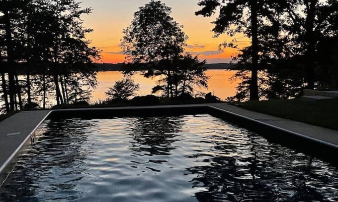 Bowling Green House | Mid-Century Modern Lake House with Stunning Views, Pool, Fire Pit