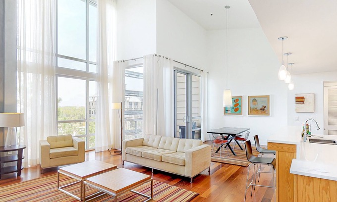 Port St. Joe House | Mid-Century Modern Condo with Shared Pool, High-Speed WiFi, & Easy Beach Access!