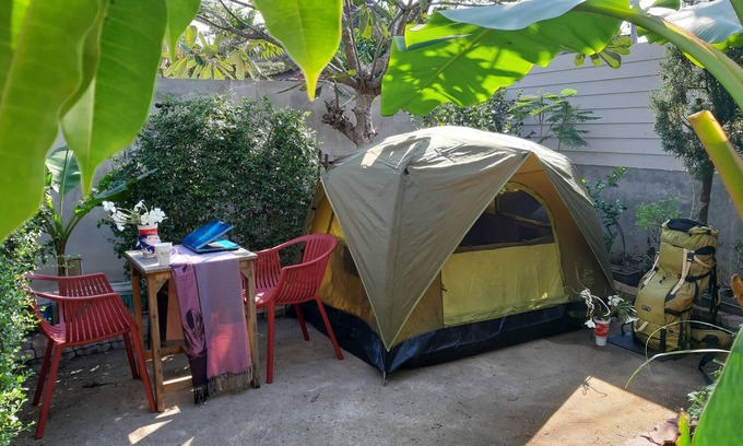 Mae Jo RV Rental | Mj Tent 1or2 Person in my front yard