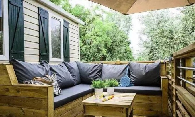 Kaatsheuvel House | Mobil-home | Premium | 3 Ch. | 6 pers. | Terrace Lounge | A/C