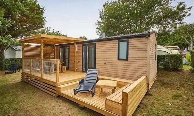 Greoux-les-Bains House | Mobil-home | Ultimate | 2 Ch. | 4 pers. | Raised terrace | A/C | TV