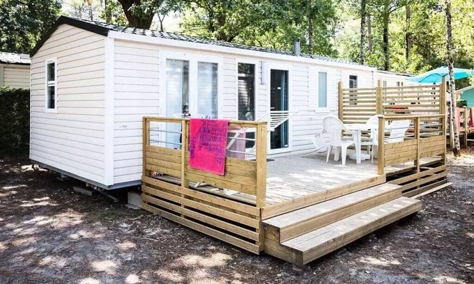 Combrit House | Mobile home ● Aufgedeckte Terrasse