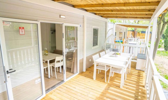 Duna Verde House | Mobilehome with air conditioning, terrace and pool