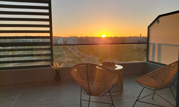 Casablanca Apartment | Modern 1br apartment with big terrace at Casa Finance City