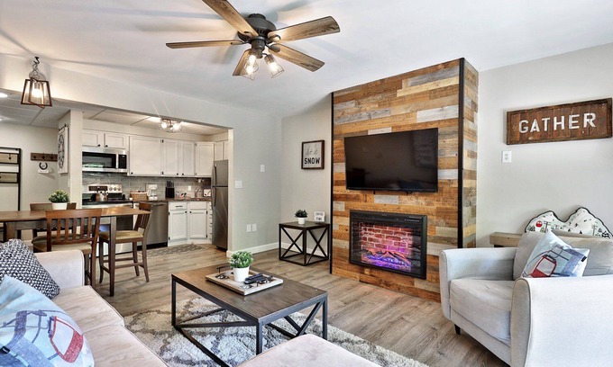 Killington Condo | Modern 3BR/2BA Mountain Green Condo w/Pool, Hot Tub, Gym, Bus. Ski Rental Deals! 1C5