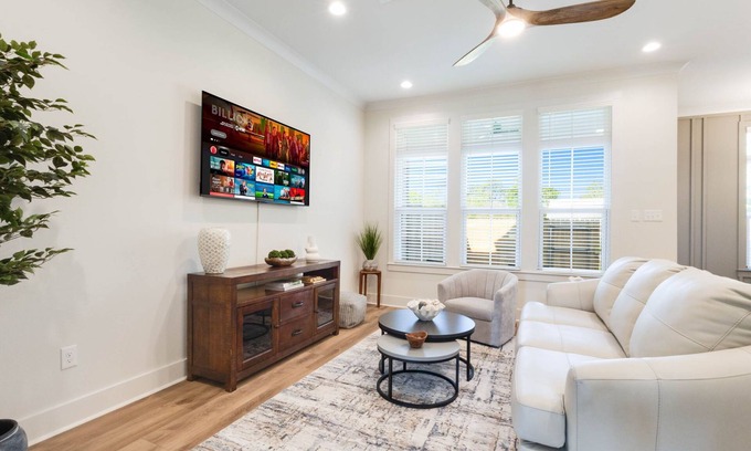 Youngsville House | Modern 3BR w/Fenced Yard ~ Near Sports Complexes