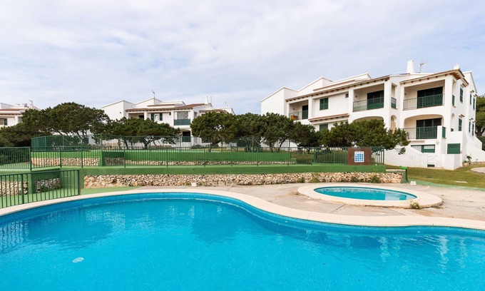 Cala en Forcat Apartment | Modern Apartment Biniforcat with Terrace, Garden and Pool; Parking Available
