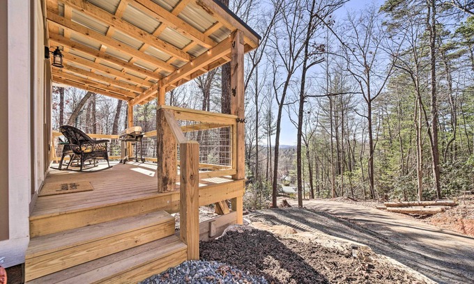 Pisgah Forest Cabin | Modern Cabin w/Fire Pit < 3 Mi to Trails!