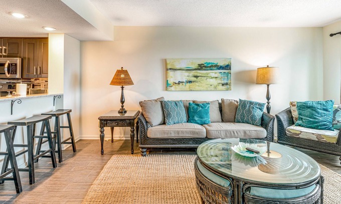 Isle of Palms Villa | Modern first-floor villa w/unbeatable, expansive ocean views & shared pool!
