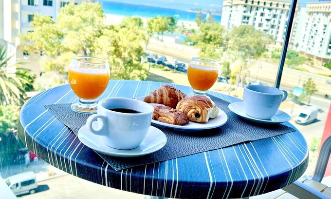 Tangier Apartment | Modern Tangier centre elegance with Seaview - Steps to Beach, train, attractions