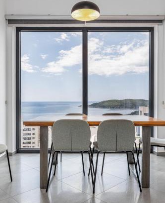 Becici Apartment | Modern Top Floor Sea View 3BR with Pools, Spa & Fitness