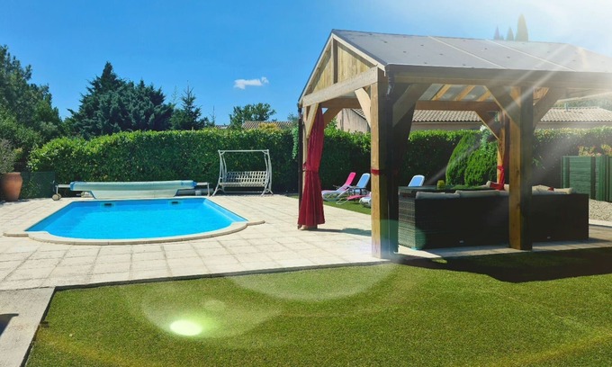 Cambieure Villa | Modern villa with private Heated pool & aircon near Carcassonne sleeps up to 6