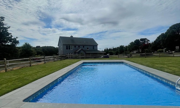 Lagoon Heights House | Modern Vineyard Home with Pool, Hot Tub and Pond