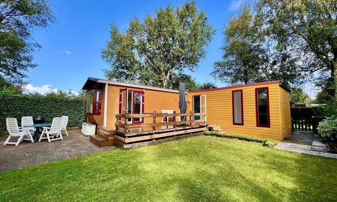Sint Maartensvlotbrug House | Modernes Chalet im Park Campanula mit Schönem Garten mit Privatsphäre, 4 Personen, Wlan