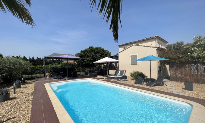 Modene Villa | MODERNITY, COMFORT, SWIMMING POOL, VIEW AT THE FOOT OF MONT VENTOUX