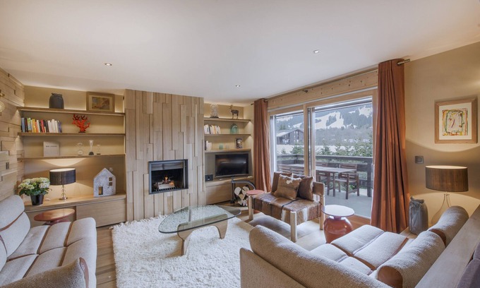 Le Planellet Apartment | Mont d'Arbois Luxurious 4 rooms, hotel service, swimming pool, near golf courses
