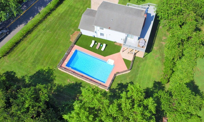 Montauk House | Montauk Retreat with Pool and Views of Lake Montauk