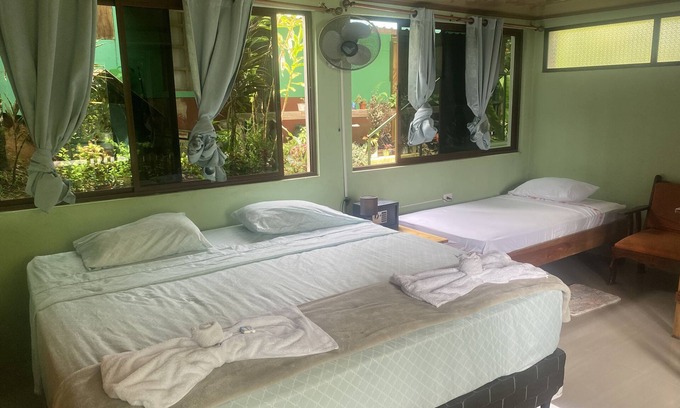 Drake Bay House | Motmot, triple confort room with air conditioning and sea view