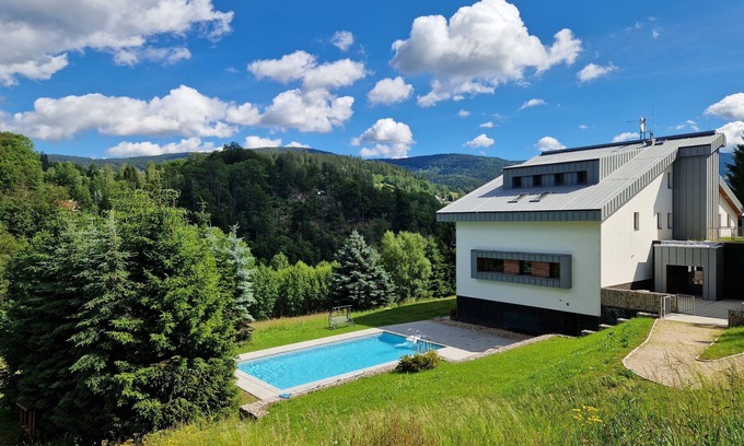 Rokytnice nad Jizerou Apartment | Mountain Luxe Nest & Pool by Interhome