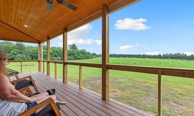 Rileyville Cabin | Mountain Views, 3 acres fully fenced, Hot tub & water access!