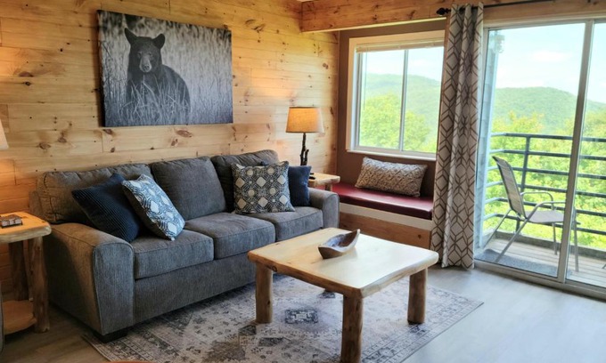 Chalet Village Apartment | Mountain Villa Magnificent Views - 2 Pools, Fireplace & Hot Tub