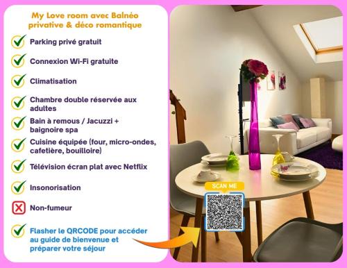 Socourt Apartment | My Love Room avec balnéo privative & déco romantique by BoookingFuté