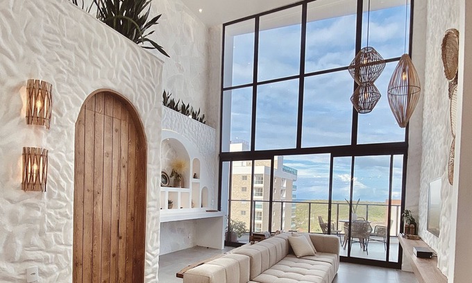 Enseada Azul Apartment | Mykonos Paradise: penthouse with hydromassage and sea view