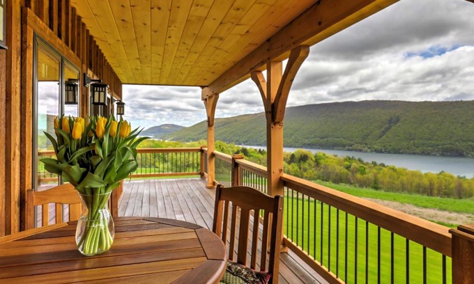 Naples House | Naples Cabin with Lake Views and Wraparound Deck!