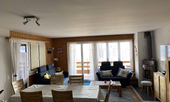 Saint-Pierre-de-Clages Apartment | Nendaz Centre Superbe Appartement 3 p. 75m2 Avec Piscine Parking et vue