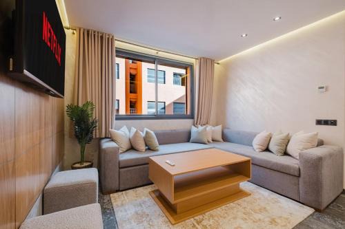 Gueliz Apartment | NEW 1BR Apart Queensize AC 5 min to CityCenter