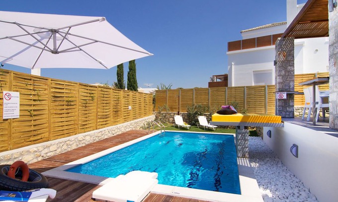 Loutra Villa | New Holiday Villa in Loutra with private Pool and Playground