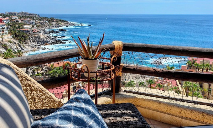 Cabo Bello Condo | New Listing Endless Ocean Views From Every Room + Spacious Outdoor Living Room