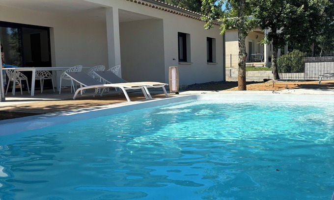 Rosieres Villa | New villa with swimming pool in Rosieres Ardèche 10 pers max
