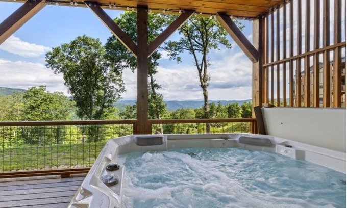 Boone House | Newly Built! Professionally decorated with long range views. HOT TUB!