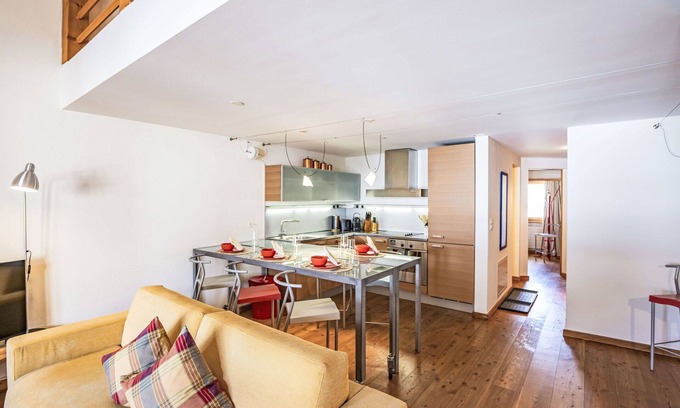 La Punt-Chamues-ch Apartment | Nice apartment for 4 people with WIFI, TV, balcony, pets allowed and panoramic view