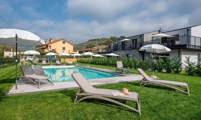 Caramagna Ligure Apartment | Nice apartment for 6 people with WIFI, A/C, pool, TV, terrace and pets allowed