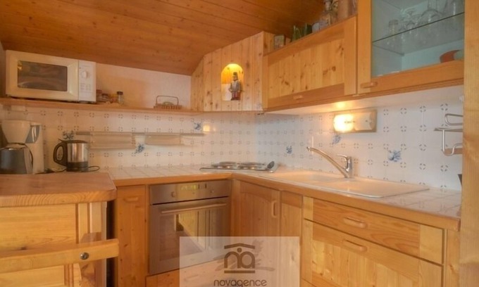Anzere Apartment | Nice big studio with Wi-Fi. An open kitchen, 4 hotplates, microwave, fridge, oven, toaster, coffee m