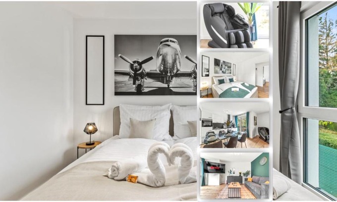 Floridsdorf Apartment | NobleNest Deluxe - Massage - Kaffee - Arbeitsplatz