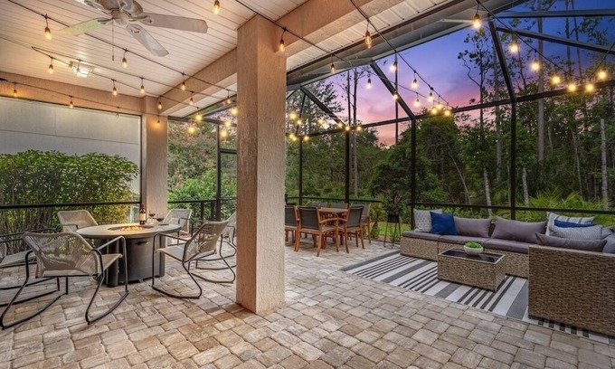 Ponte Vedra House | Noc Nest Family Retreat - Screened Lanai - Fire table - Outdoor BBQ - Game Room