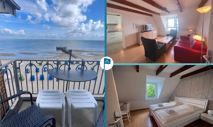 Wyk auf Foehr Apartment | Nordland Appartments - Apartment Alsen - Directly by the sea, you can't get any closer!