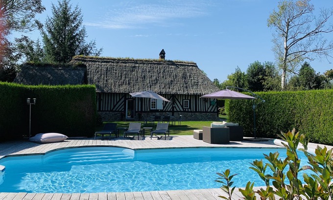 Le Torpt House | Normandy cottage and guest house, sleeps 6 with heated pool